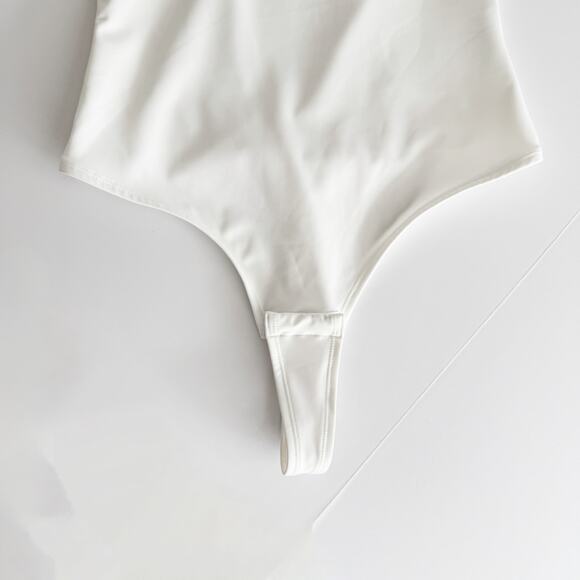 [Feelingirl] White Adjustable Strap Tummy Control Slimming Bodysuit NWT Sz Small - Picture 6 of 11